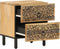vidaXL - Nachtkastje - 40x33x46 - cm - massief - mangohout
