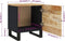 vidaXL - Nachtkastje - 40x33x46 - cm - massief - mangohout