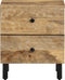 vidaXL - Nachtkastje - 40x33x46 - cm - massief - mangohout