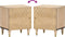 vidaXL - Nachtkastje - 40x33x46 - cm - massief - mangohout