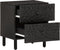 vidaXL - Nachtkastje - 40x33x46 - cm - massief - mangohout - zwart