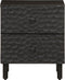 vidaXL - Nachtkastje - 40x33x46 - cm - massief - mangohout - zwart