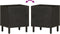 vidaXL - Nachtkastje - 40x33x46 - cm - massief - mangohout - zwart