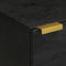vidaXL - Nachtkastje - 40x33x46 - cm - massief - mangohout - zwart