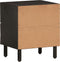 vidaXL - Nachtkastje - 40x33x46 - cm - massief - mangohout - zwart