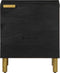 vidaXL - Nachtkastje - 40x33x46 - cm - massief - mangohout - zwart