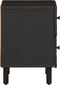 vidaXL - Nachtkastje - 40x33x46 - cm - massief - mangohout - zwart
