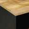 vidaXL - Nachtkastje - 40x33x46 - cm - massief - ruw - mangohout - zwart