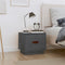 vidaXL - Nachtkastje - 40x34x35 - cm - massief - grenenhout - grijs