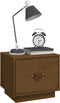 vidaXL - Nachtkastje - 40x34x35 - cm - massief - grenenhout - honingbruin