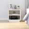vidaXL - Nachtkastje - 40x34x40 - cm - massief - grenenhout - wit