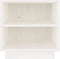 vidaXL - Nachtkastje - 40x34x40 - cm - massief - grenenhout - wit