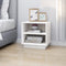 vidaXL - Nachtkastje - 40x34x40 - cm - massief - grenenhout - wit