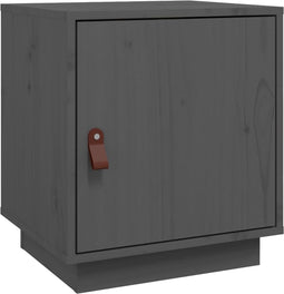 vidaXL - Nachtkastje - 40x34x45 - cm - massief - grenenhout - grijs