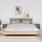 vidaXL - Nachtkastje - 40x34x45 - cm - massief - grenenhout - grijs