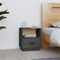 vidaXL - Nachtkastje - 40x34x45 - cm - massief - grenenhout - grijs