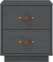 vidaXL - Nachtkastje - 40x34x45 - cm - massief - grenenhout - grijs