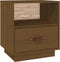 vidaXL - Nachtkastje - 40x34x45 - cm - massief - grenenhout - honingbruin