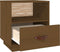 vidaXL - Nachtkastje - 40x34x45 - cm - massief - grenenhout - honingbruin