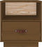 vidaXL - Nachtkastje - 40x34x45 - cm - massief - grenenhout - honingbruin