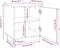 vidaXL - Nachtkastje - 40x34x45 - cm - massief - grenenhout - wit