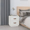 vidaXL - Nachtkastje - 40x34x45 - cm - massief - grenenhout - wit