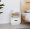 vidaXL - Nachtkastje - 40x34x45 - cm - massief - grenenhout - wit