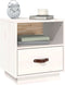vidaXL - Nachtkastje - 40x34x45 - cm - massief - grenenhout - wit