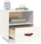 vidaXL - Nachtkastje - 40x34x45 - cm - massief - grenenhout - wit