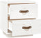 vidaXL - Nachtkastje - 40x34x45 - cm - massief - grenenhout - wit