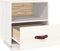 vidaXL - Nachtkastje - 40x34x45 - cm - massief - grenenhout - wit