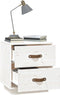 vidaXL - Nachtkastje - 40x34x45 - cm - massief - grenenhout - wit
