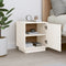 vidaXL - Nachtkastje - 40x34x45 - cm - massief - grenenhout - wit