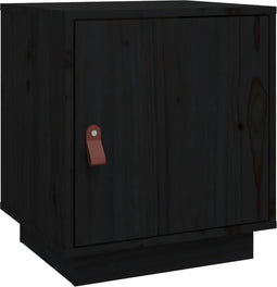 vidaXL - Nachtkastje - 40x34x45 - cm - massief - grenenhout - zwart