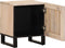 vidaXL - Nachtkastje - 40x34x46 - cm - massief - gebleekt - mangohout