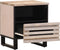 vidaXL - Nachtkastje - 40x34x46 - cm - massief - gebleekt - mangohout