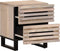 vidaXL - Nachtkastje - 40x34x46 - cm - massief - gebleekt - mangohout