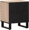 vidaXL - Nachtkastje - 40x34x46 - cm - massief - gebleekt - mangohout