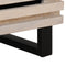 vidaXL - Nachtkastje - 40x34x46 - cm - massief - gebleekt - mangohout