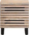 vidaXL - Nachtkastje - 40x34x46 - cm - massief - gebleekt - mangohout
