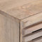 vidaXL - Nachtkastje - 40x34x46 - cm - massief - gebleekt - mangohout