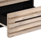 vidaXL - Nachtkastje - 40x34x46 - cm - massief - gebleekt - mangohout