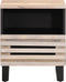 vidaXL - Nachtkastje - 40x34x46 - cm - massief - gebleekt - mangohout