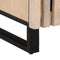 vidaXL - Nachtkastje - 40x34x46 - cm - massief - gebleekt - mangohout