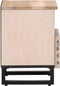 vidaXL - Nachtkastje - 40x34x46 - cm - massief - gebleekt - mangohout