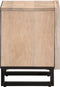 vidaXL - Nachtkastje - 40x34x46 - cm - massief - gebleekt - mangohout