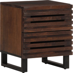 vidaXL - Nachtkastje - 40x34x46 - cm - massief - mangohout