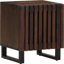 vidaXL - Nachtkastje - 40x34x46 - cm - massief - mangohout