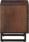vidaXL - Nachtkastje - 40x34x46 - cm - massief - mangohout