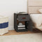 vidaXL - Nachtkastje - 40x34x55 - cm - massief - grenenhout - grijs